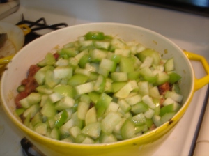 Add the tomatillos.