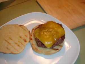 Burger with cheese. 
